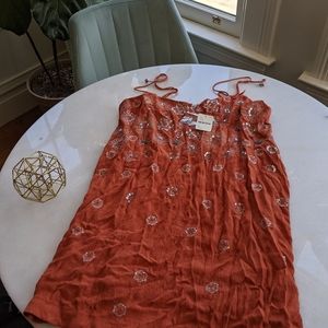 Burnt Orange Sequin Dress